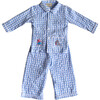 Little Pigs Pajamas, Blue - Pajamas - 1 - thumbnail