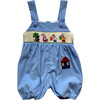 Little Pigs Dungarees, Blue - Overalls - 1 - thumbnail