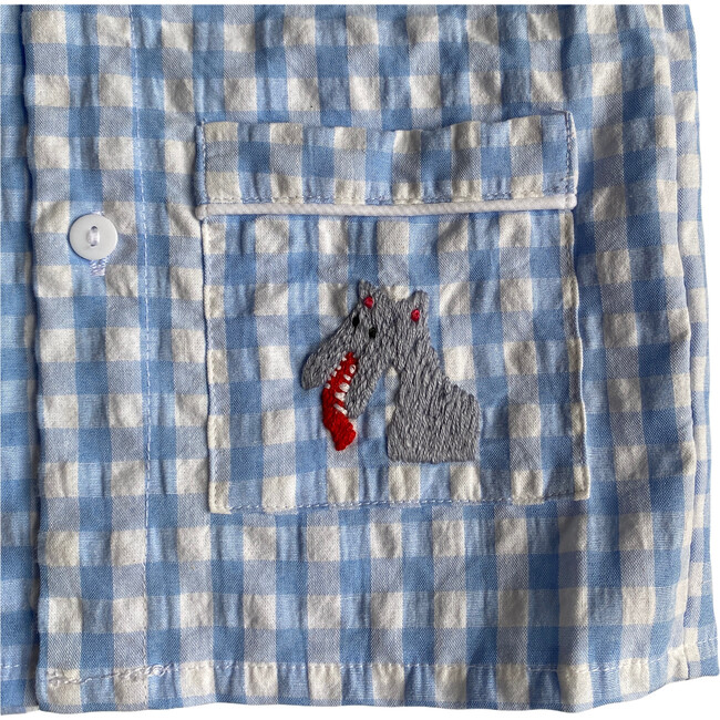 Little Pigs Pajamas, Blue - Pajamas - 5