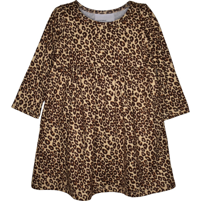 UPF 50+ Lumi Long Sleeve Tee Dress, Luxxe Leopard