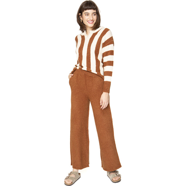 Women's Annie Henley, Rootbeer Stripe - Sweaters - 1