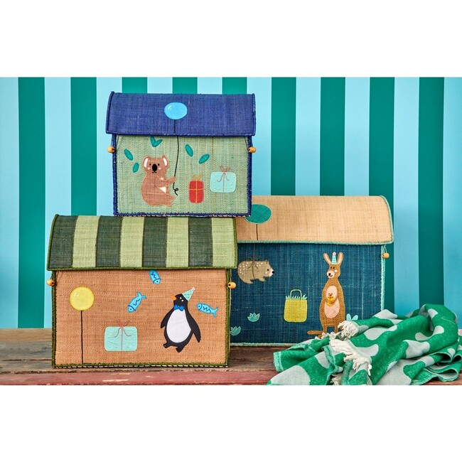 Set of 3 Raffia Storage Baskets, Birthday Animals - Tableware - 9