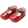 Baby Cara Scalloped Leather Mary Jane, Red - Mary Janes - 1 - thumbnail
