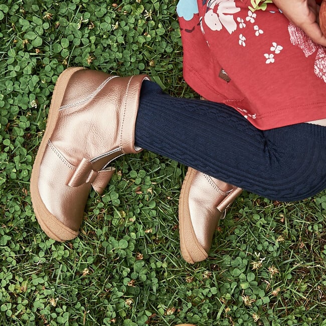 Hilary Bow Boot, Rose Gold - Boots - 3