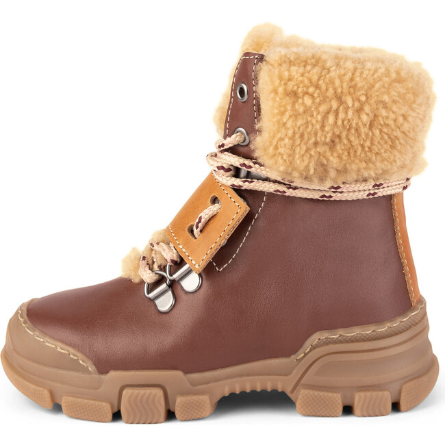 Brown.Camel Chunky Boots, Multi-color