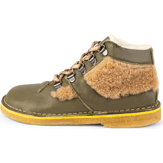 Olive Fuzzy Boots, Olive