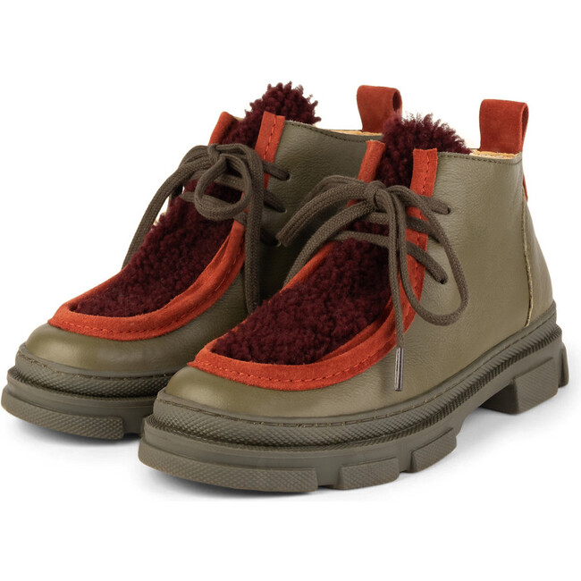 Olive.Bordeaux Wallabee, Multi-color