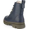 Dark Blue Combat Boots, Dark Blue - Boots - 3