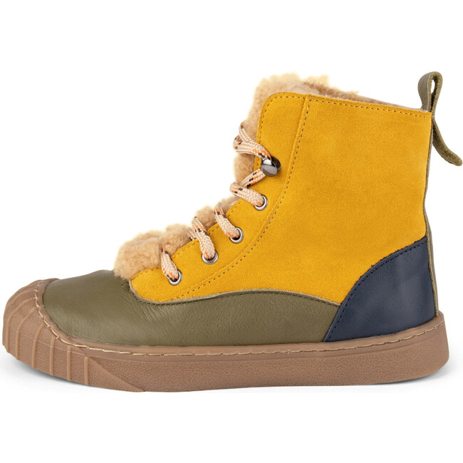 Olive.Mustard Hi-Top Sneakers, Multi-color
