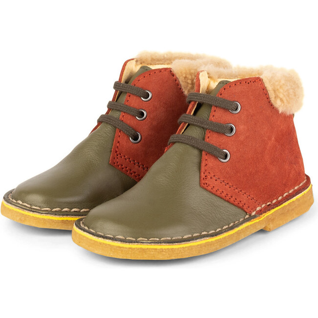 Olive.Muskat Desert Boots, Multi-color