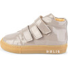 Beige Strap Mid Sneakers, Beige - Sneakers - 1 - thumbnail