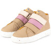 Beige Eco Strap Mid Sneaker, Beige - Sneakers - 1 - thumbnail