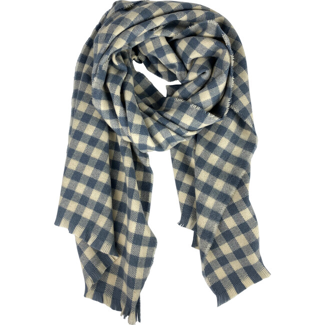Women's The Check Scarf, Chambray