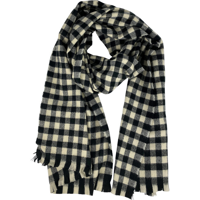 Women's The Check Scarf, Black