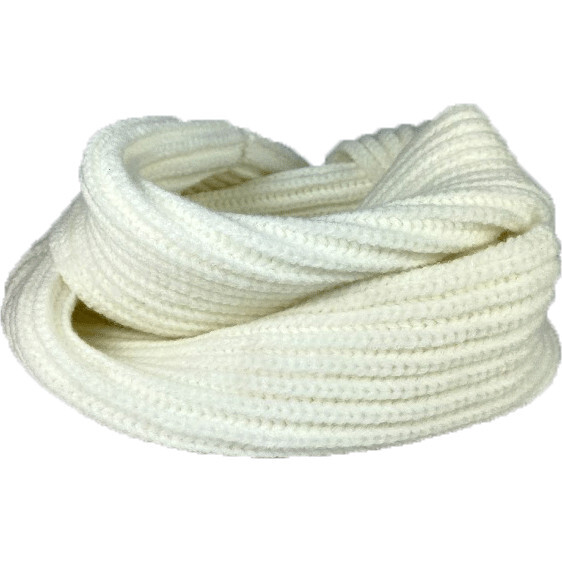 Women's Lodge Knit Loop Scarf, Winter White - Scarves - 1