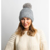 Women's Lined Melange Beanie, Grey - Hats - 2