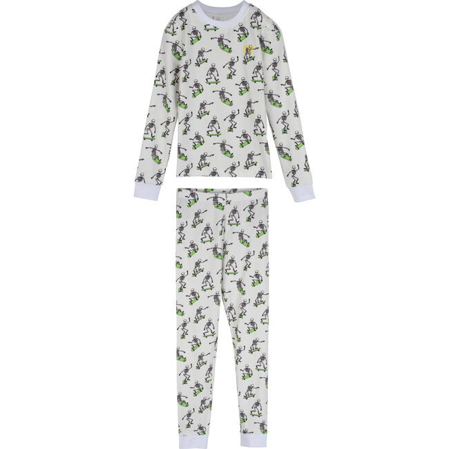 Dahl Halloween Pajama Set, Skeleton Skater - Pajamas - 1