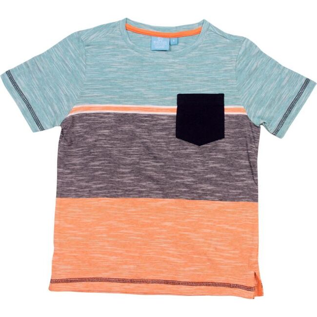 Sidney Yarn Dye Tee, Light Capri - Tees - 1