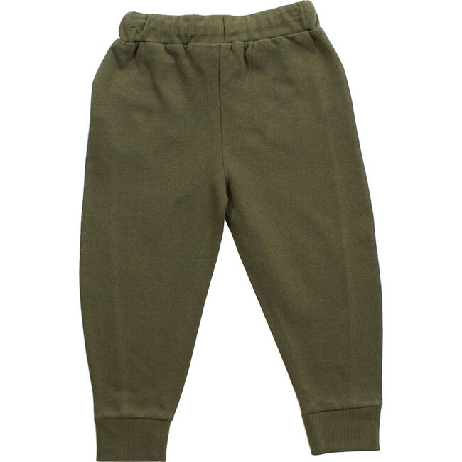 Side Stripe Jogger Pants, Olive - Sweatpants - 2