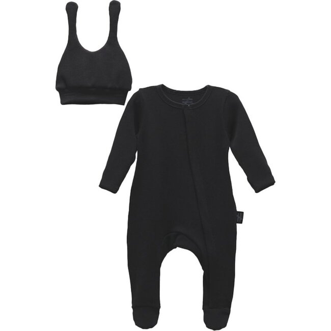 Zip Bodysuit Set, Black