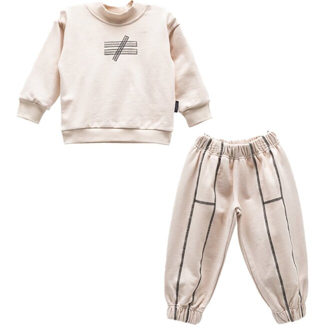 Logo Outfit, Beige