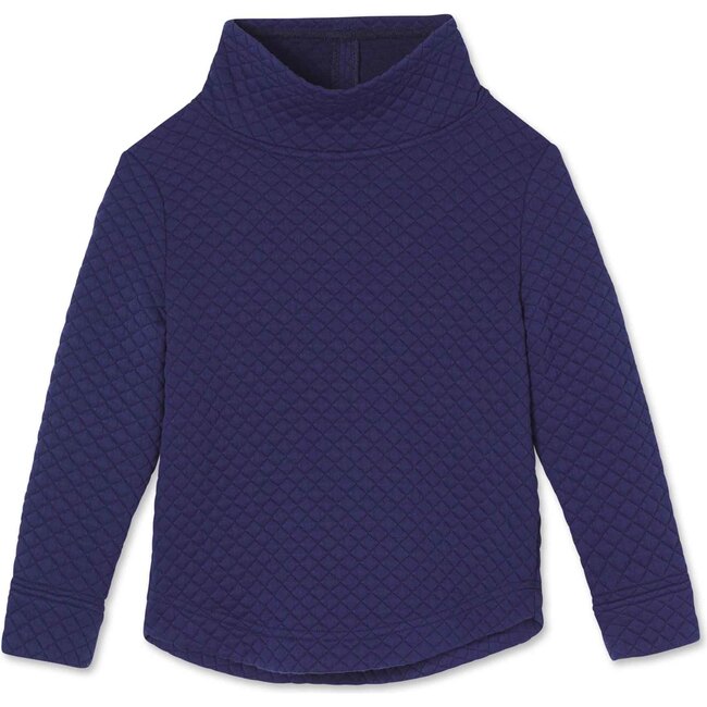 Women's Wren Quilted Pullover, Blue Ribbon - Sweatshirts - 1