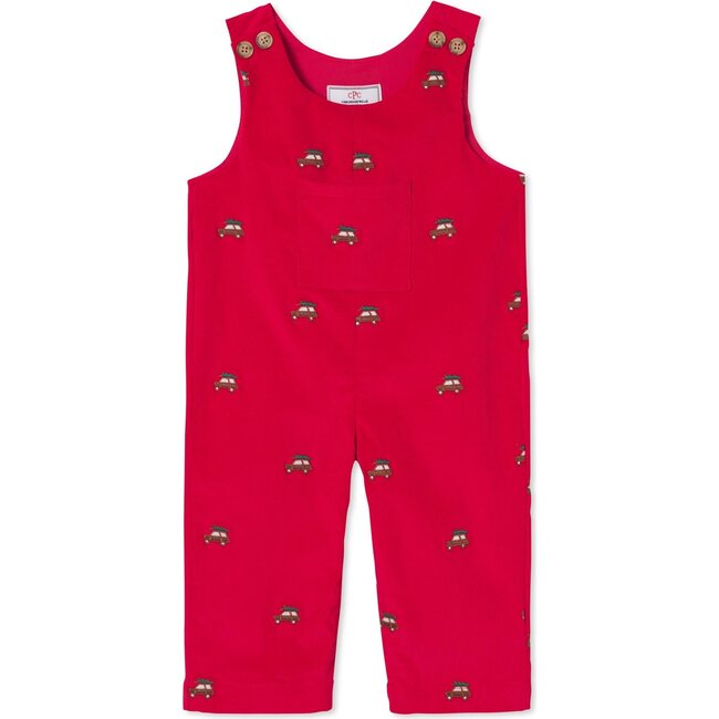 Tucker Overall, Crimson With Woody Embroidery