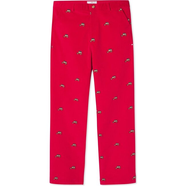 Gavin Pant, Crimson With Woody Embroidery