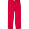 Gavin Pant, Crimson With Woody Embroidery - Pants - 1 - thumbnail