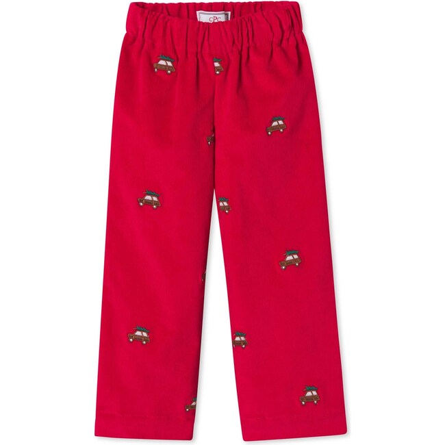Myles Pant, Crimson With Woody Embroidery