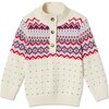 Scott Varsity Fairisle Sweater, Cannoli Cream - Sweaters - 1 - thumbnail