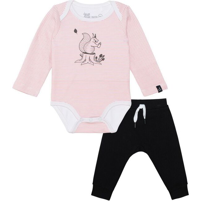 Squirrel Bodysuit Outfit, Pink