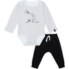 Bottle Time Bodysuit Outfit, Gray - Mixed Apparel Set - 1 - thumbnail