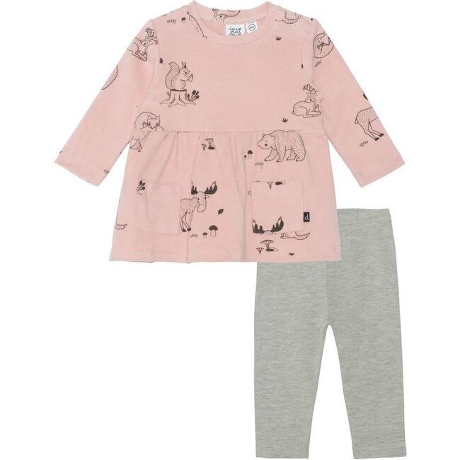 Animal Graphic Outfit, Pink