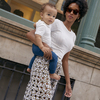 Baby Remy Short Sleeve Collar Bodysuit, White with White Collar - Onesies - 5