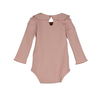 Baby Elsie Ruffle Neck Bodysuit, Pink - Onesies - 2