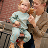 Baby Fuzzy Jones Sweat Set, Dusty Blue & Tan Stripe - Mixed Apparel Set - 5