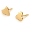 Gold Perfectly Imperfect Heart Studs - Earrings - 1 - thumbnail