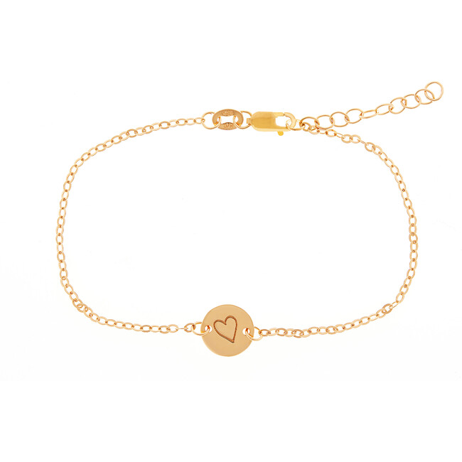Gold Perfectly Imperfect Heart Chain Bracelet