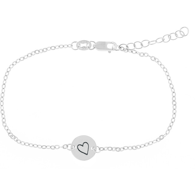 Sterling Silver Perfectly Imperfect Heart Chain Bracelet