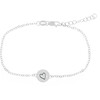 Sterling Silver Perfectly Imperfect Heart Chain Bracelet - Bracelets - 1 - thumbnail