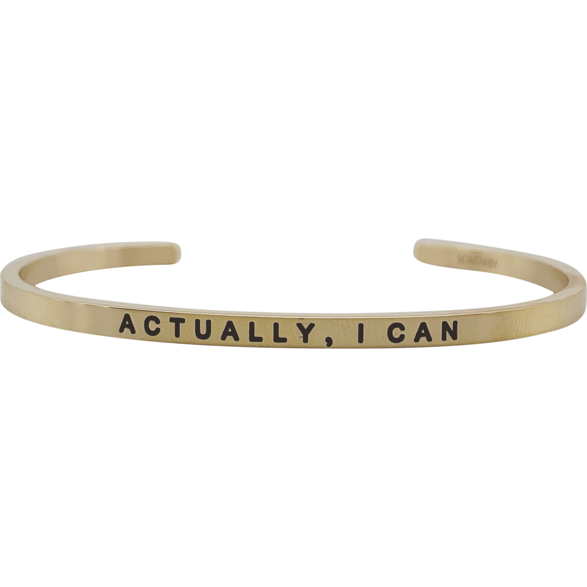 Women's "Actually,  I Can" Bracelet, Gold - Bracelets - 1