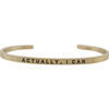 Women's "Actually,  I Can" Bracelet, Gold - Bracelets - 1 - thumbnail