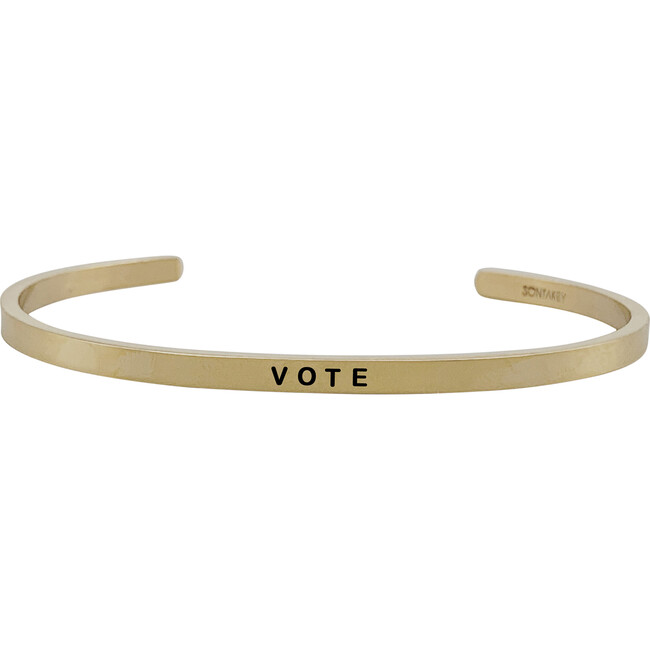 *Exclusive* Women's Vote Bracelet, Gold - Bracelets - 1