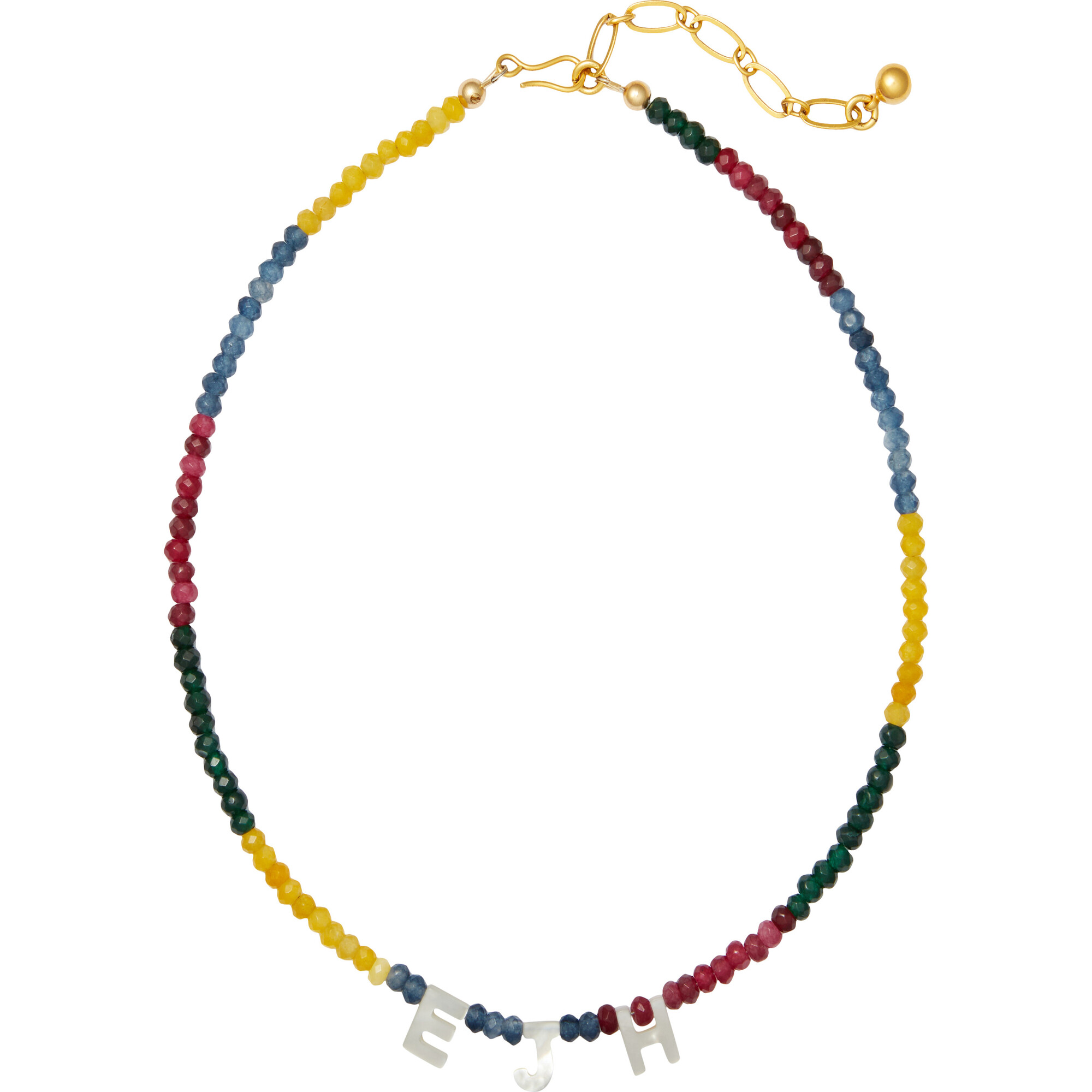 Women's Say My Name Necklace, Colorblock - Necklaces - 1