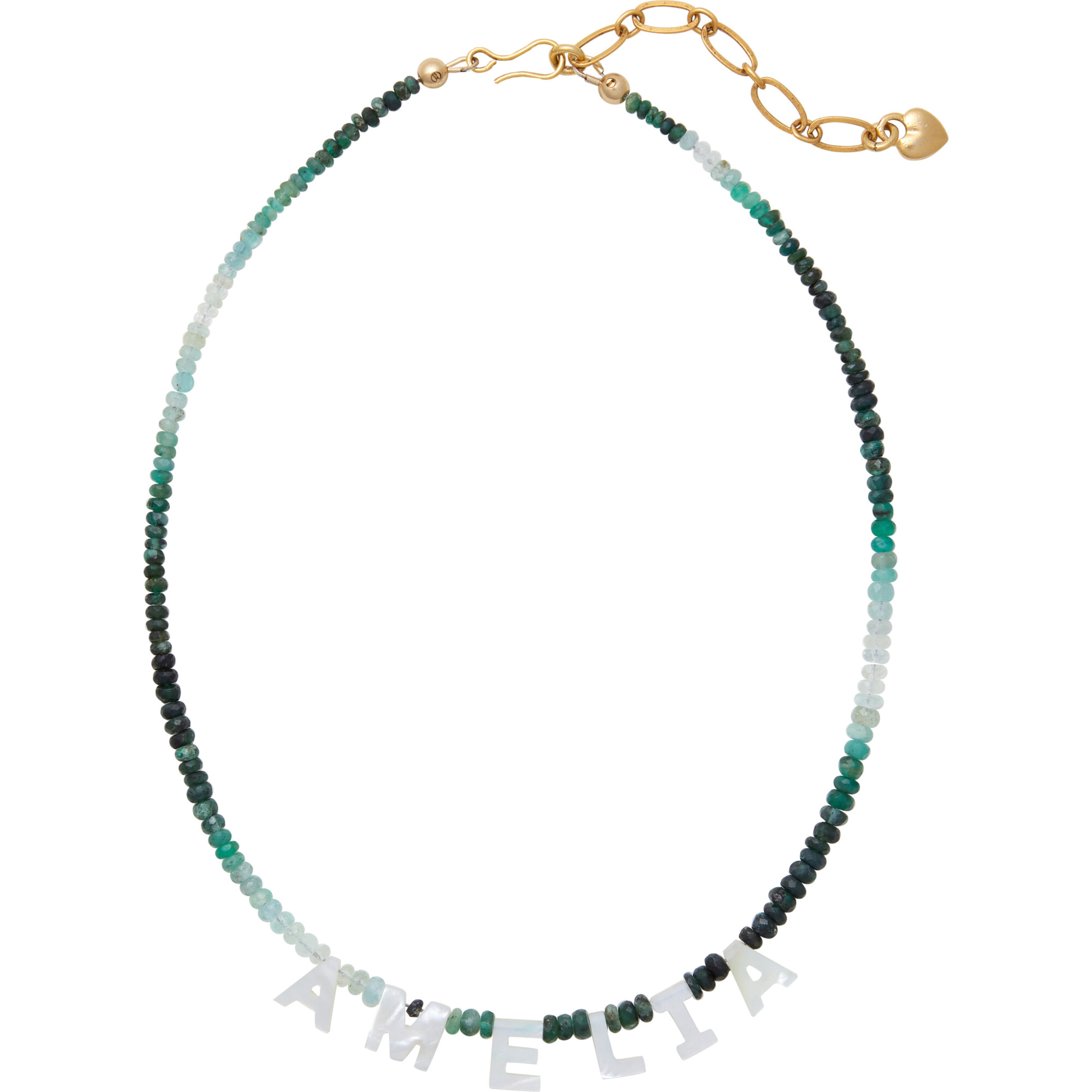 Women's Say My Name Necklace, Emerald - Bracelets - 1