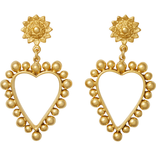 Heart Of Gold Earrings, Gold