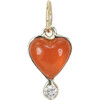 Byrdie Heart Charm, Carnelian - Necklaces - 1 - thumbnail