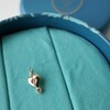 Byrdie Heart Charm, Turquoise - Necklaces - 2 - thumbnail