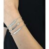 Steling Silver "I love you more" Aquamarine Poesy Bracelet - Bracelets - 2